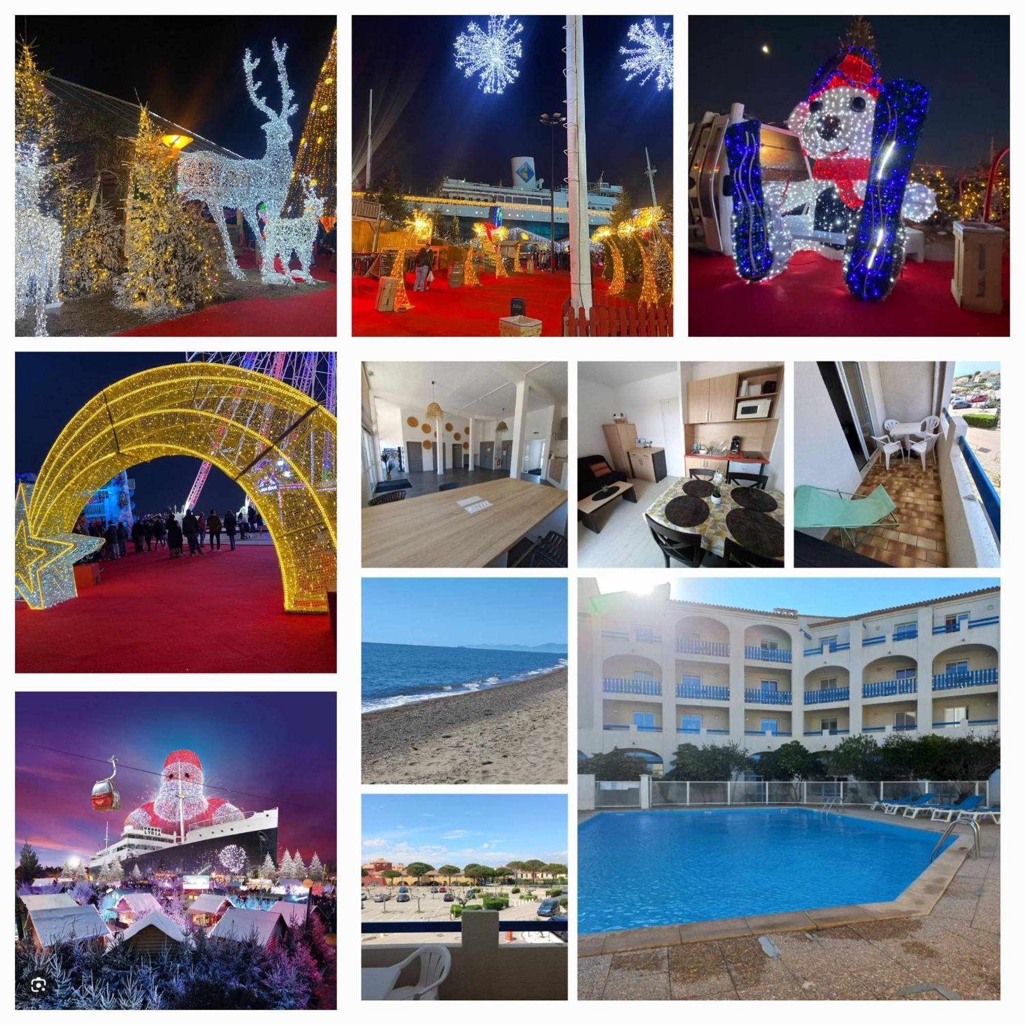 Coquet Studio 4 Pers, Piscine,Clim Mobile, Plage A 300 M,A 5Min A Pied Du Lydia เลอบาร์กาแรส ภายนอก รูปภาพ